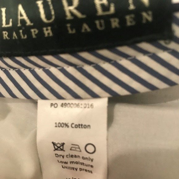 Lauren Ralph Lauren Corduroy Pants Mens 32x30 Navy Blue Cuffed Hem Pleated Front - Picture 5 of 10